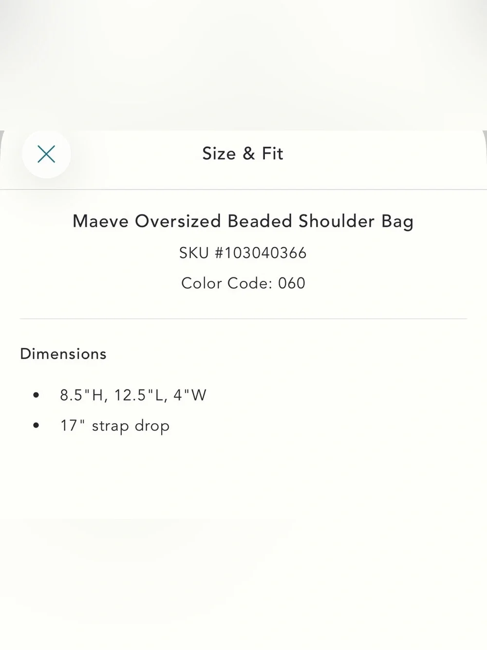 New Anthropologie oversized Maeve Beaded shoulder bag black stars white chain